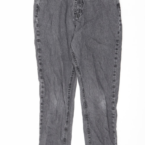 Daisy Street Womens Black Cotton Straight Jeans Size 6 L25.5 in Regular Zip