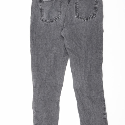 Daisy Street Womens Black Cotton Straight Jeans Size 6 L25.5 in Regular Zip