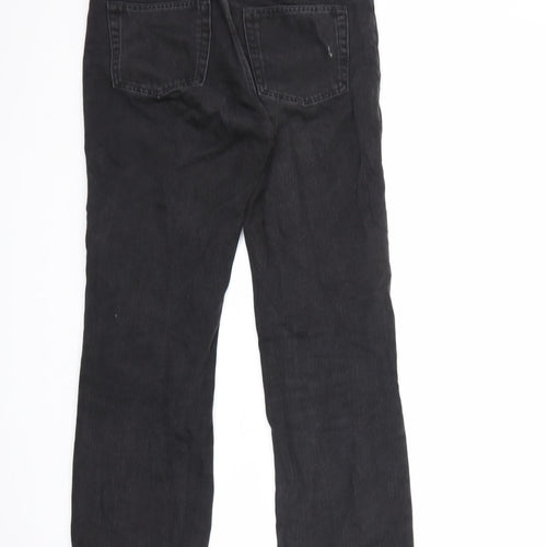 Weekday Mens Black Cotton Straight Jeans Size 29 in L30 in Regular Button