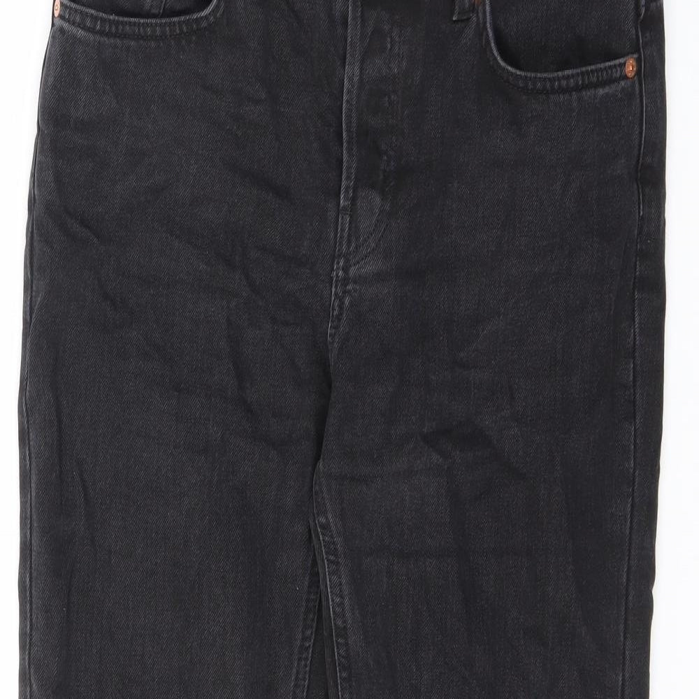 Weekday Mens Black Cotton Straight Jeans Size 29 in L30 in Regular Button