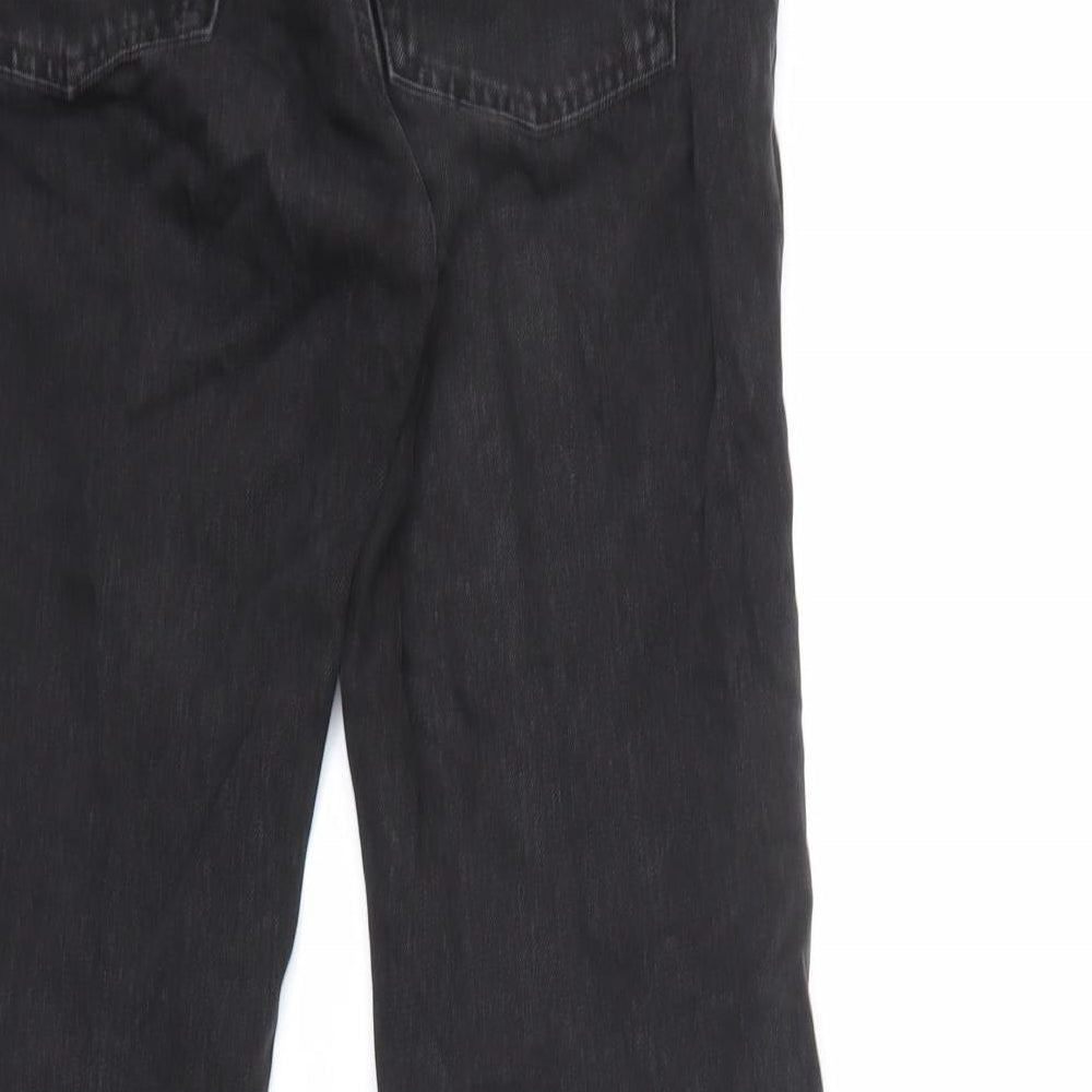 Weekday Mens Black Cotton Straight Jeans Size 29 in L30 in Regular Button