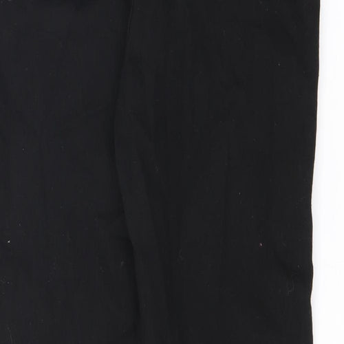 John Lewis Womens Black Cotton Skinny Jeans Size 12 L27.5 in Regular Zip