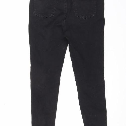 TU Womens Black Cotton Skinny Jeans Size 10 L25.5 in Regular Zip
