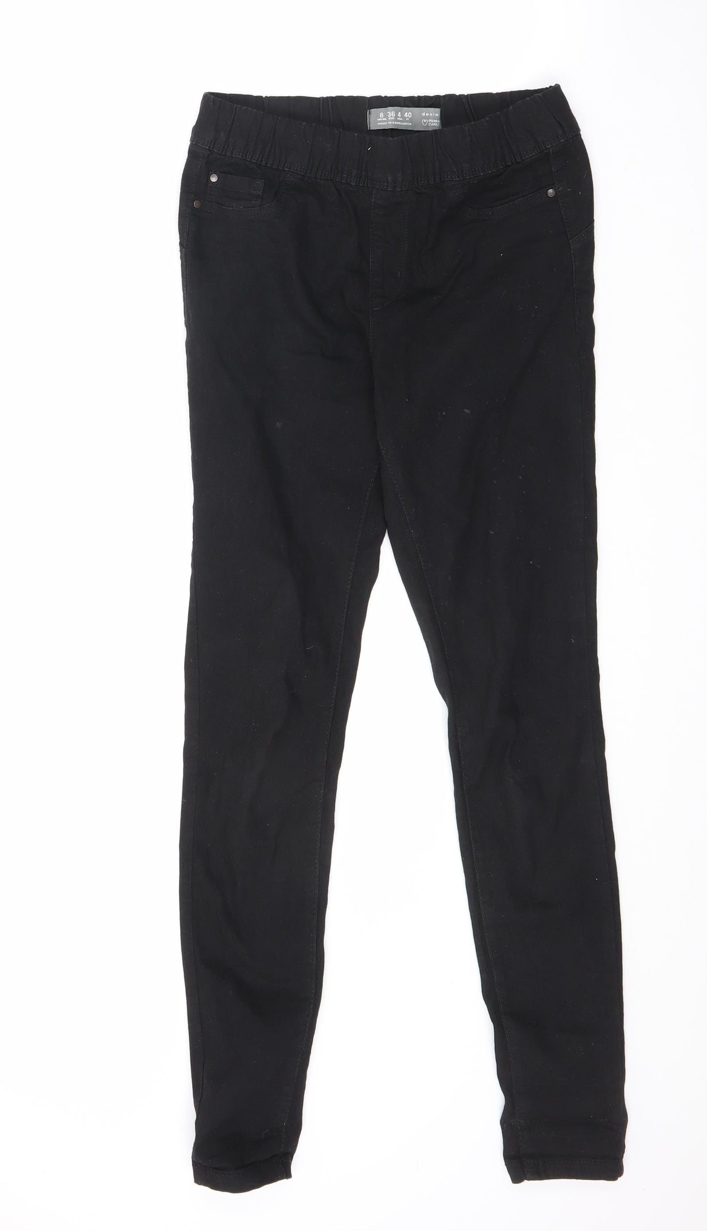 Denim & Co. Womens Black Cotton Jegging Jeans Size 8 L29 in Regular