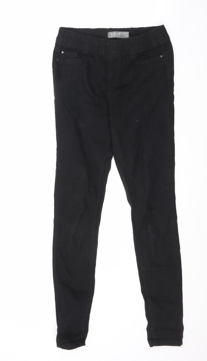 Denim & Co. Womens Black Cotton Jegging Jeans Size 8 L29 in Regular