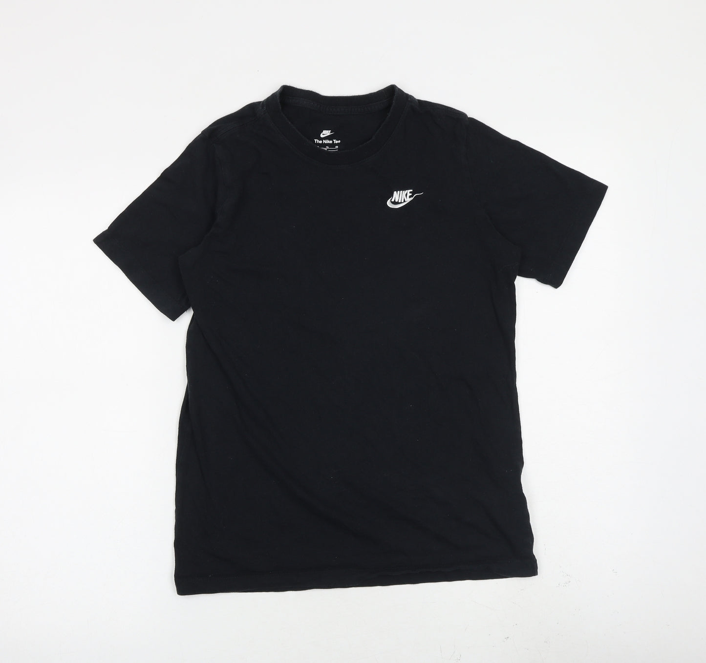 Nike Womens Black Cotton Basic T-Shirt Size XL Round Neck