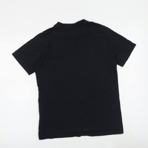 Nike Womens Black Cotton Basic T-Shirt Size XL Round Neck