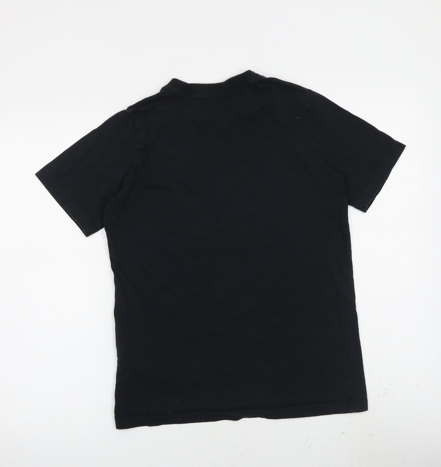 Nike Womens Black Cotton Basic T-Shirt Size XL Round Neck