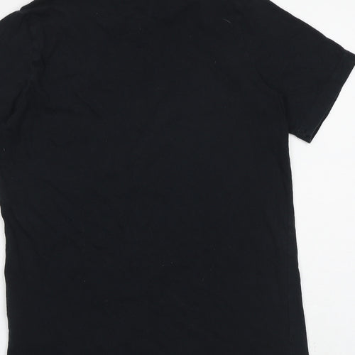 Nike Womens Black Cotton Basic T-Shirt Size XL Round Neck