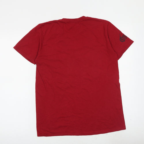 Nitro Circus Mens Red Cotton T-Shirt Size M Round Neck