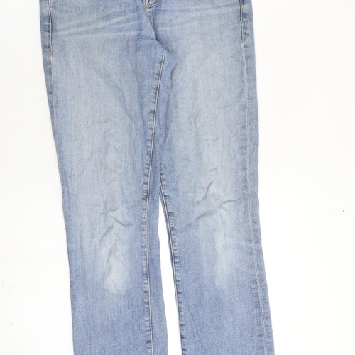 Parker Smith Womens Blue Cotton Straight Jeans Size 26 in L30 in Regular Zip