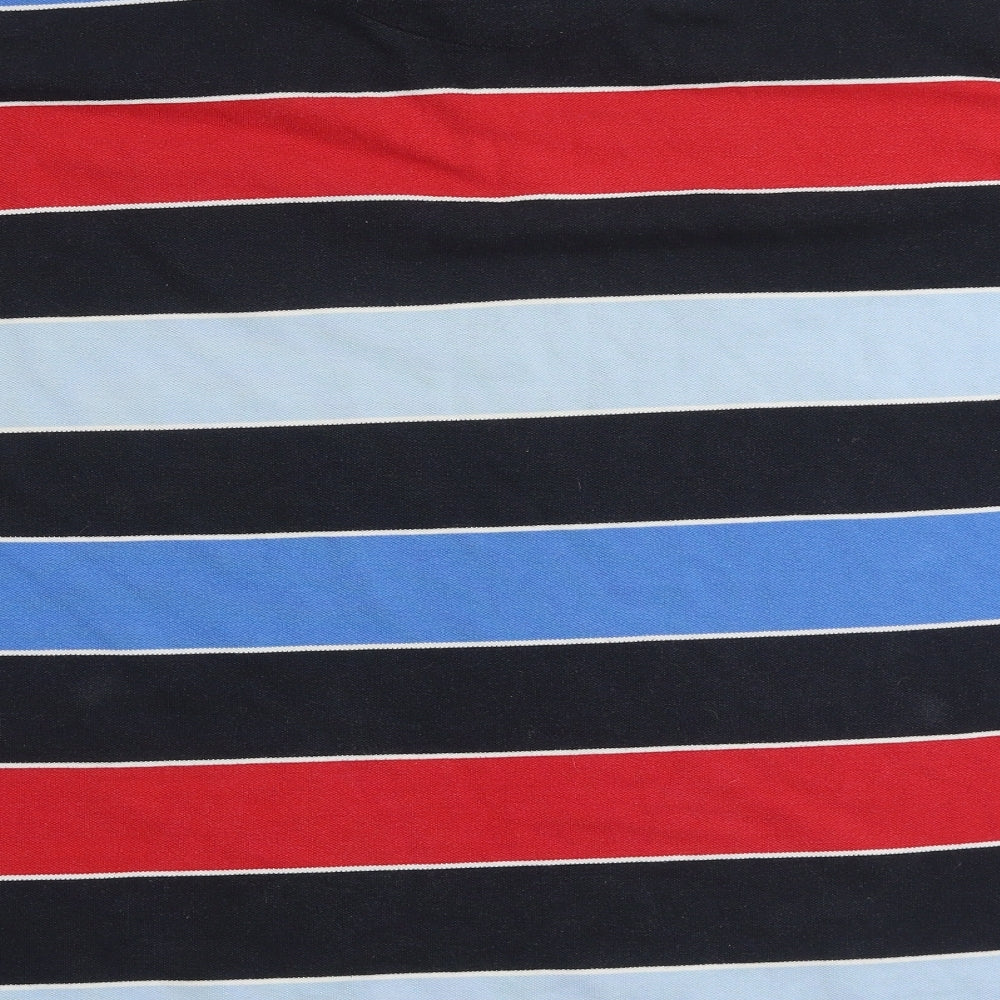 Cotton Traders Mens Multicoloured Striped 100% Cotton Polo Size 4XL Collared Button