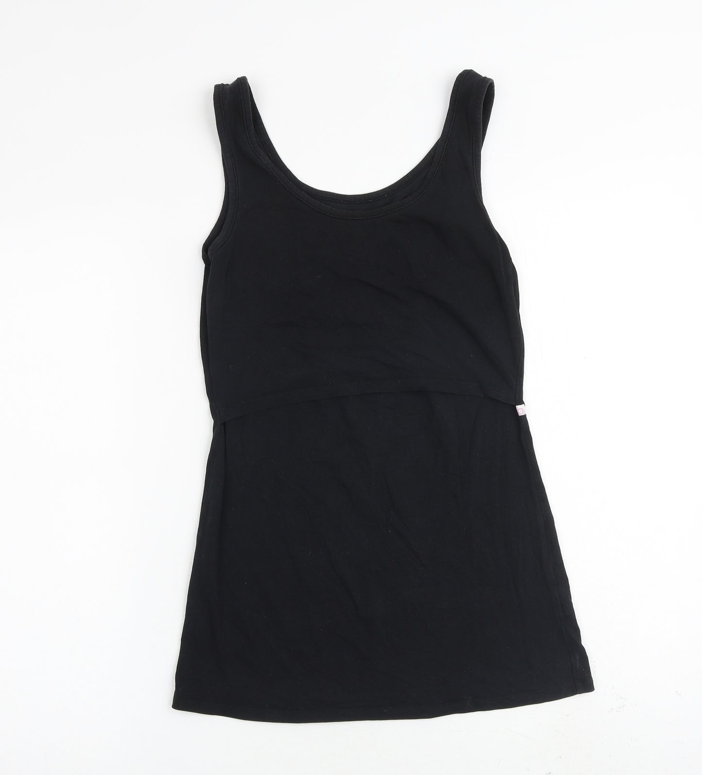 Boob Womens Black Cotton Basic Tank Size S Scoop Neck