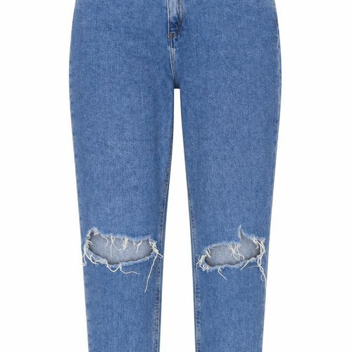 ASOS Womens Blue Cotton Straight Jeans Size 30 in L30 in Regular Zip