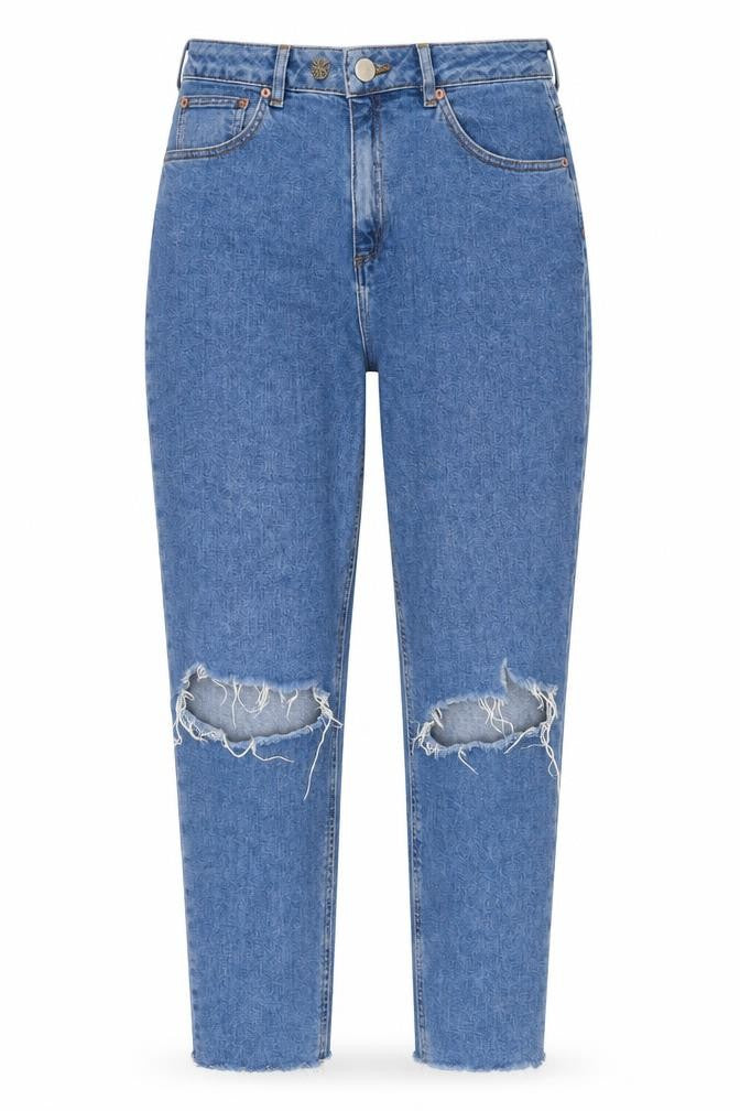 ASOS Womens Blue Cotton Straight Jeans Size 30 in L30 in Regular Zip