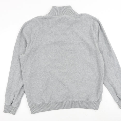 Henri Lloyd Mens Grey Cotton Henley Sweatshirt Size 2XL
