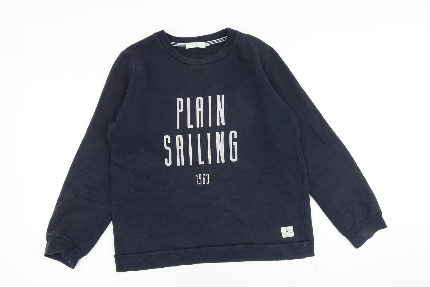 Henri Lloyd Mens Blue Cotton Pullover Sweatshirt Size XS - Plain Sailing 1963