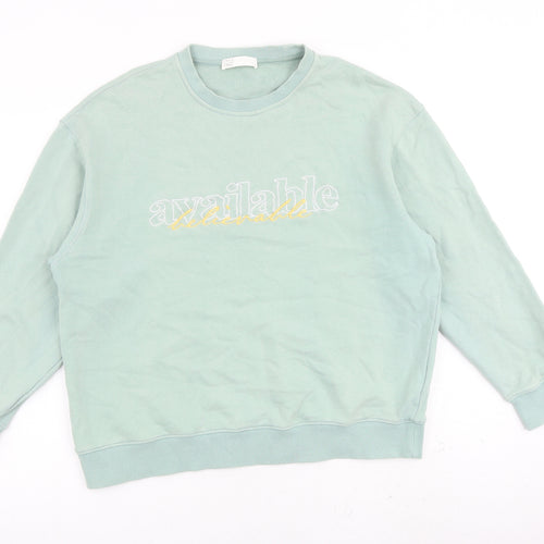 STYLE TANG Womens Green Polyester Pullover Sweatshirt Size M Pullover