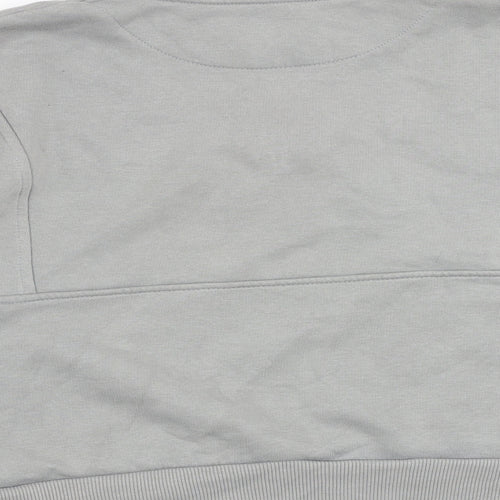 Pink Soda Womens Grey Cotton Pullover Sweatshirt Size 14 Zip