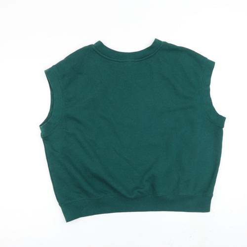 H&M Womens Green Cotton Pullover Sweatshirt Size L Pullover
