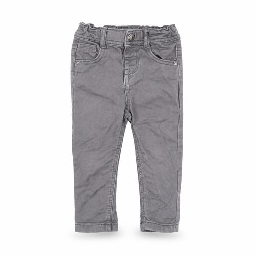 Denim & Co. Baby Grey Cotton Capri Jeans Size 12-18 Months Zip