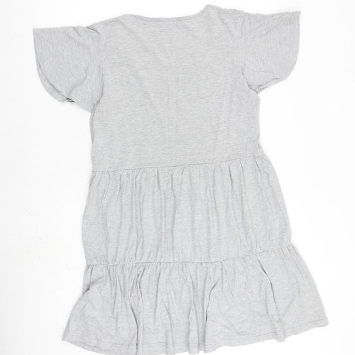 Missguided Womens Grey Polyester Shift Size 12 V-Neck Pullover