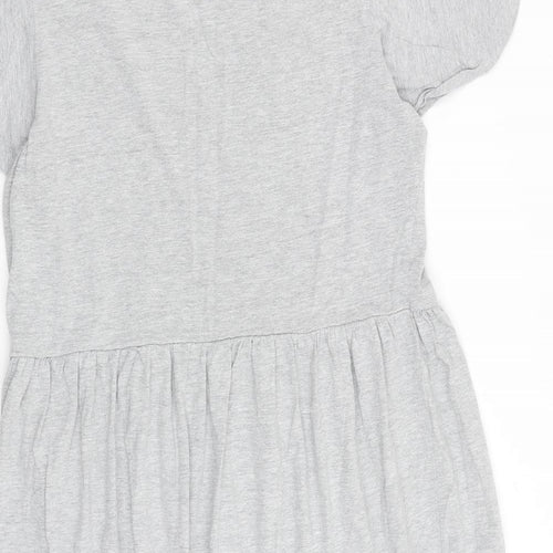 Missguided Womens Grey Polyester Shift Size 12 V-Neck Pullover