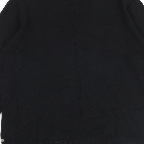 Cecil Womens Black Round Neck Cotton Pullover Jumper Size L