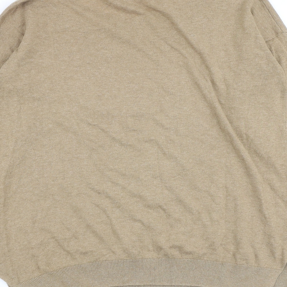 NEXT Womens Brown Round Neck 100% Cotton Pullover Jumper Size 10 - Sheep