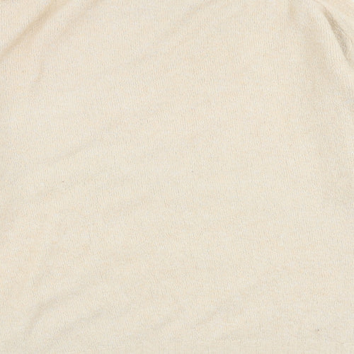 Topman Mens Beige Round Neck Polyamide Pullover Jumper Size S Long Sleeve