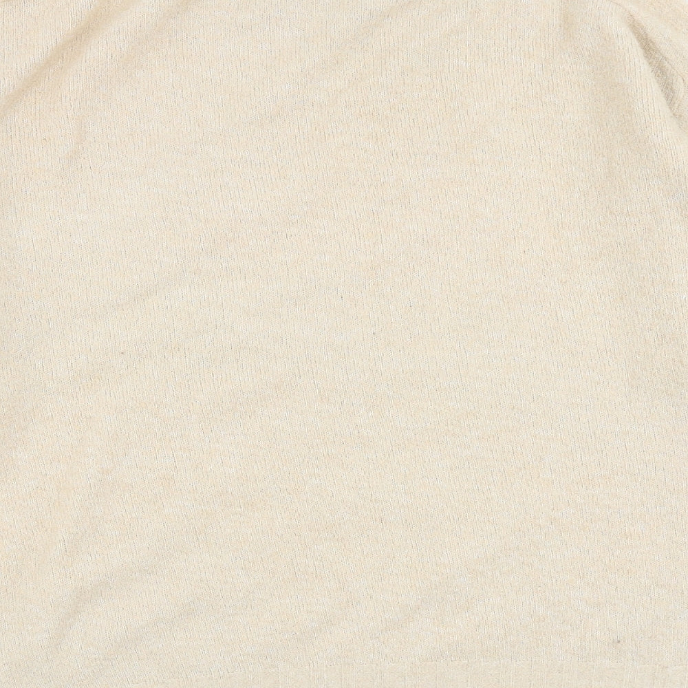 Topman Mens Beige Round Neck Polyamide Pullover Jumper Size S Long Sleeve
