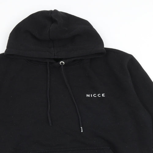 NICCE Mens Black Cotton Pullover Hoodie Size L