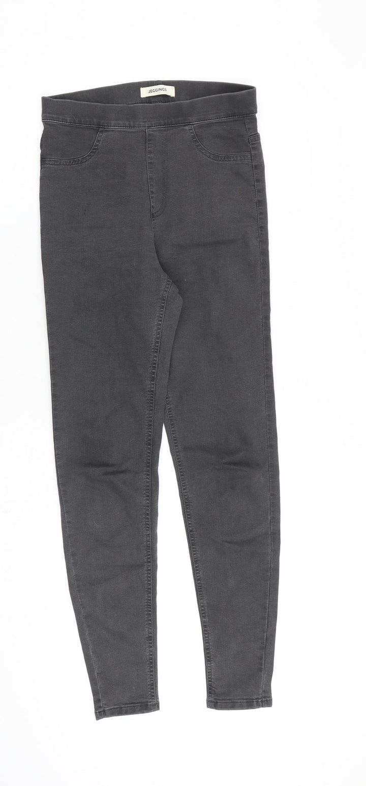 Marks and Spencer Womens Grey Cotton Jegging Jeans Size 8 L28 in Regular