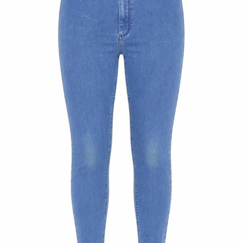 Topshop Womens Blue Cotton Skinny Jeans Size 30 in L32 in Regular Zip