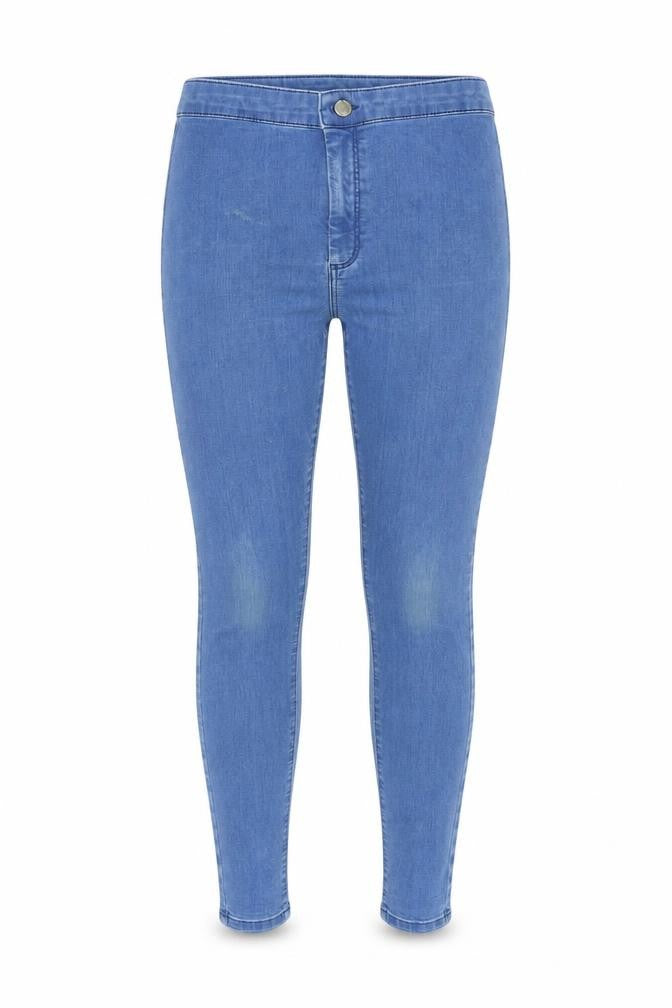Topshop Womens Blue Cotton Skinny Jeans Size 30 in L32 in Regular Zip