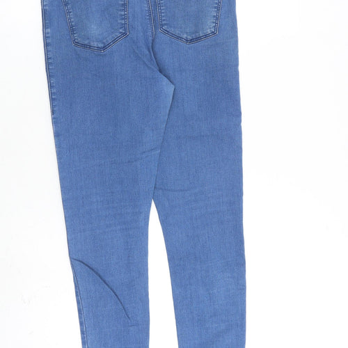 Topshop Womens Blue Cotton Skinny Jeans Size 30 in L32 in Regular Zip