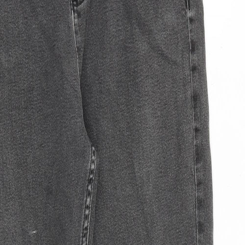 Marks and Spencer Womens Grey Cotton Skinny Jeans Size 14 L30 in Regular Zip