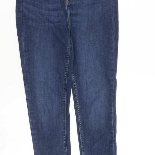 F&F Womens Blue Cotton Skinny Jeans Size 6 L24 in Slim Zip
