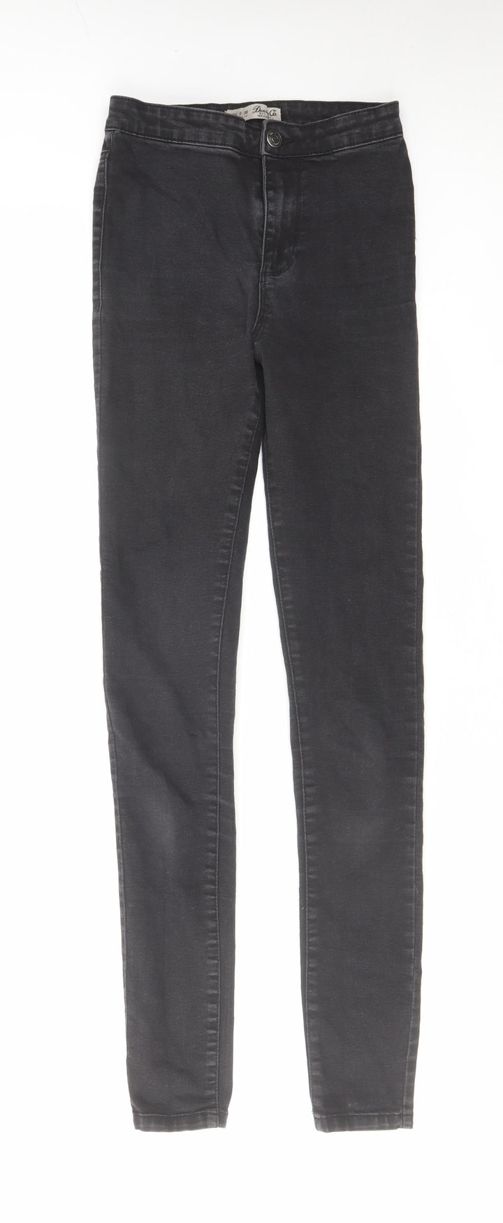 Denim & Co. Womens Grey Cotton Skinny Jeans Size 6 L29 in Regular Zip