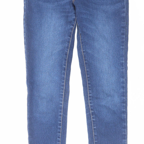 Denim & Co. Womens Blue Cotton Skinny Jeans Size 8 L27 in Regular Zip