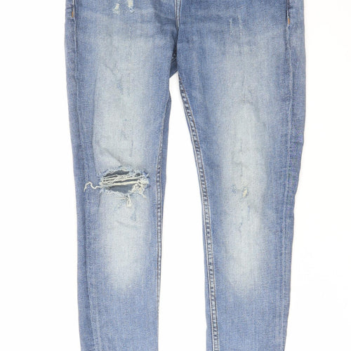 ASOS Womens Blue Cotton Skinny Jeans Size 28 in L30 in Regular Zip