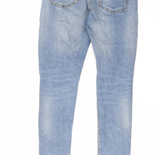 ASOS Womens Blue Cotton Skinny Jeans Size 28 in L30 in Regular Zip