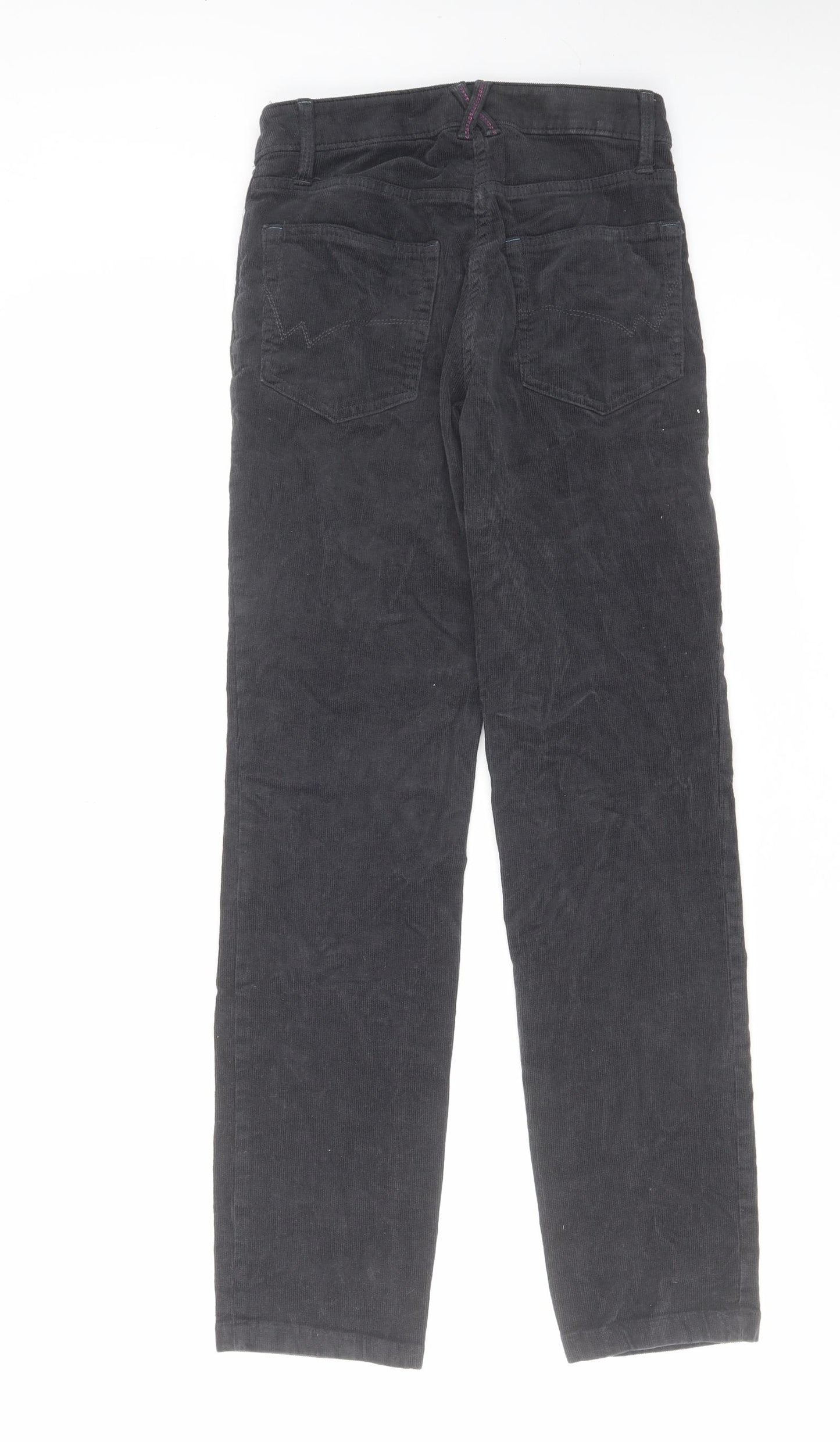 White Stuff Womens Grey Cotton Trousers Size 6 L30 in Regular Zip