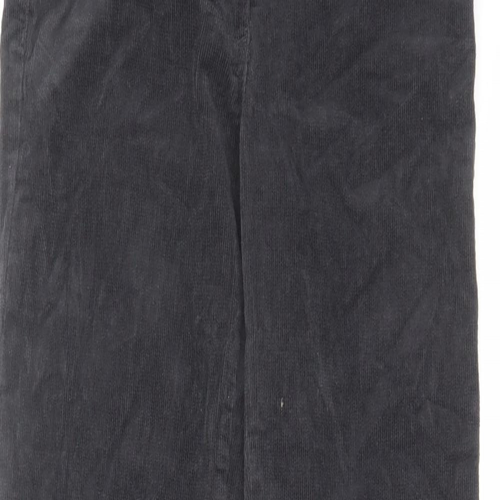White Stuff Womens Grey Cotton Trousers Size 6 L30 in Regular Zip