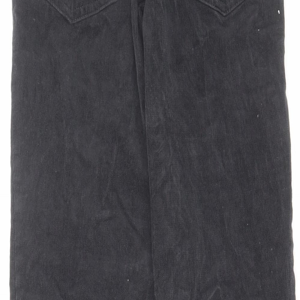 White Stuff Womens Grey Cotton Trousers Size 6 L30 in Regular Zip