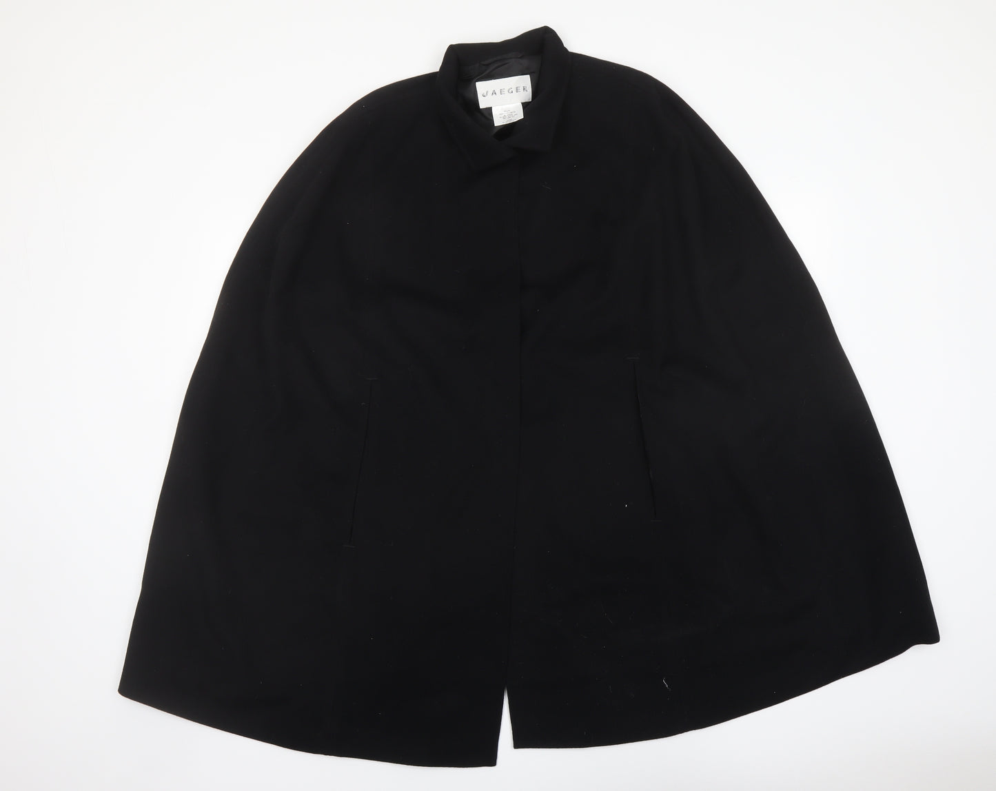 Jaeger Womens Black Jacket Poncho Size XL Button