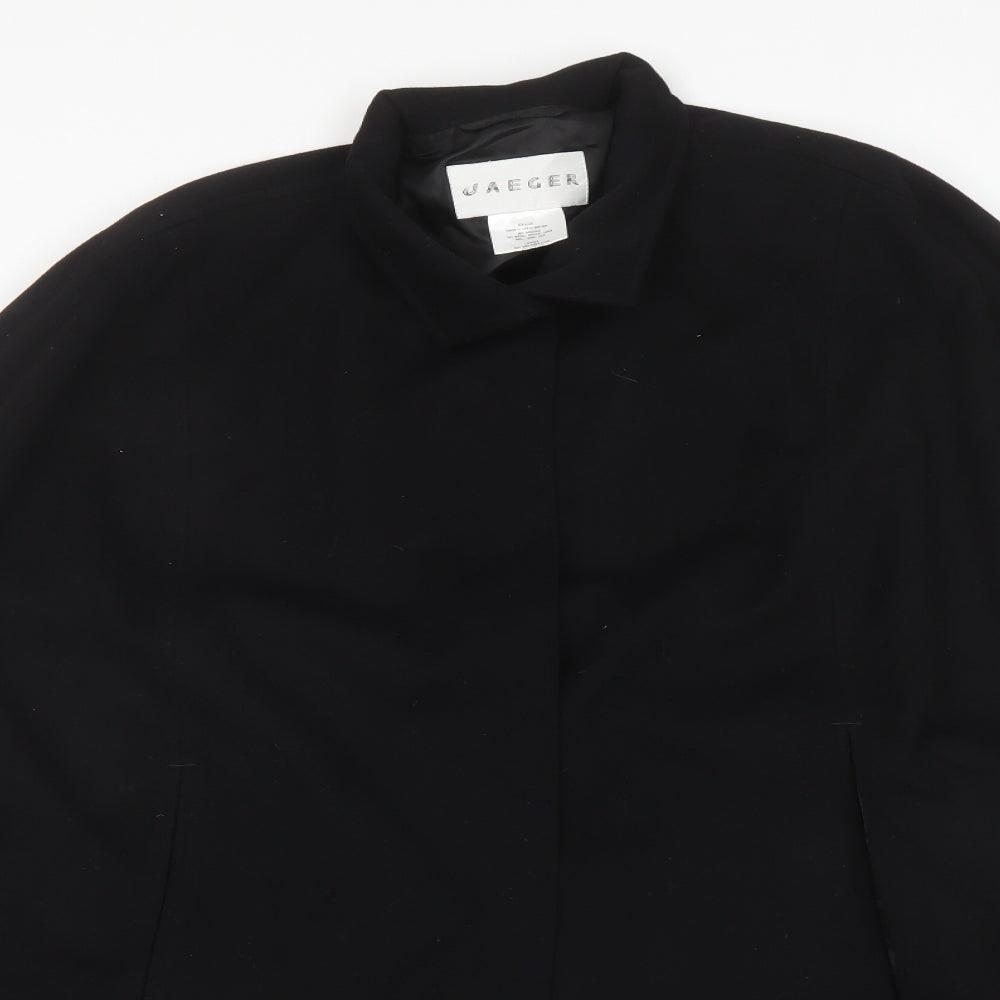 Jaeger Womens Black Jacket Poncho Size XL Button