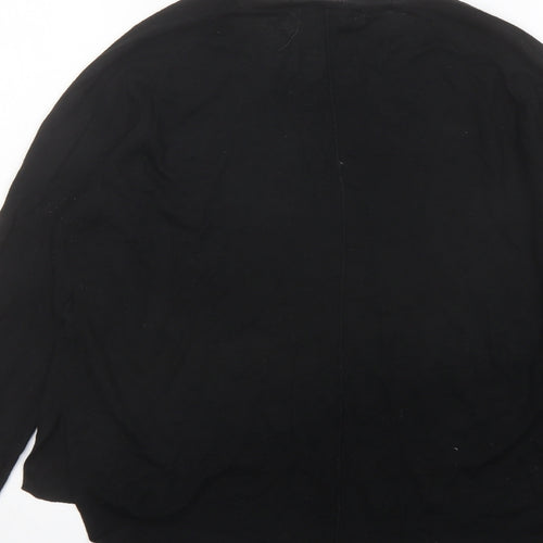 Zara Womens Black Round Neck Acrylic Pullover Jumper Size M
