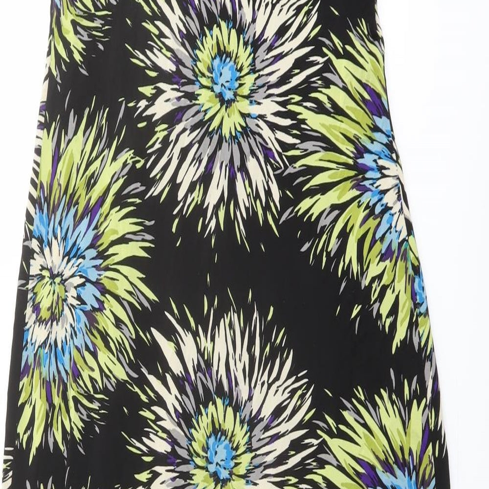 Marks and Spencer Womens Multicoloured Geometric Polyester Slip Dress Size 14 Sweetheart Pullover