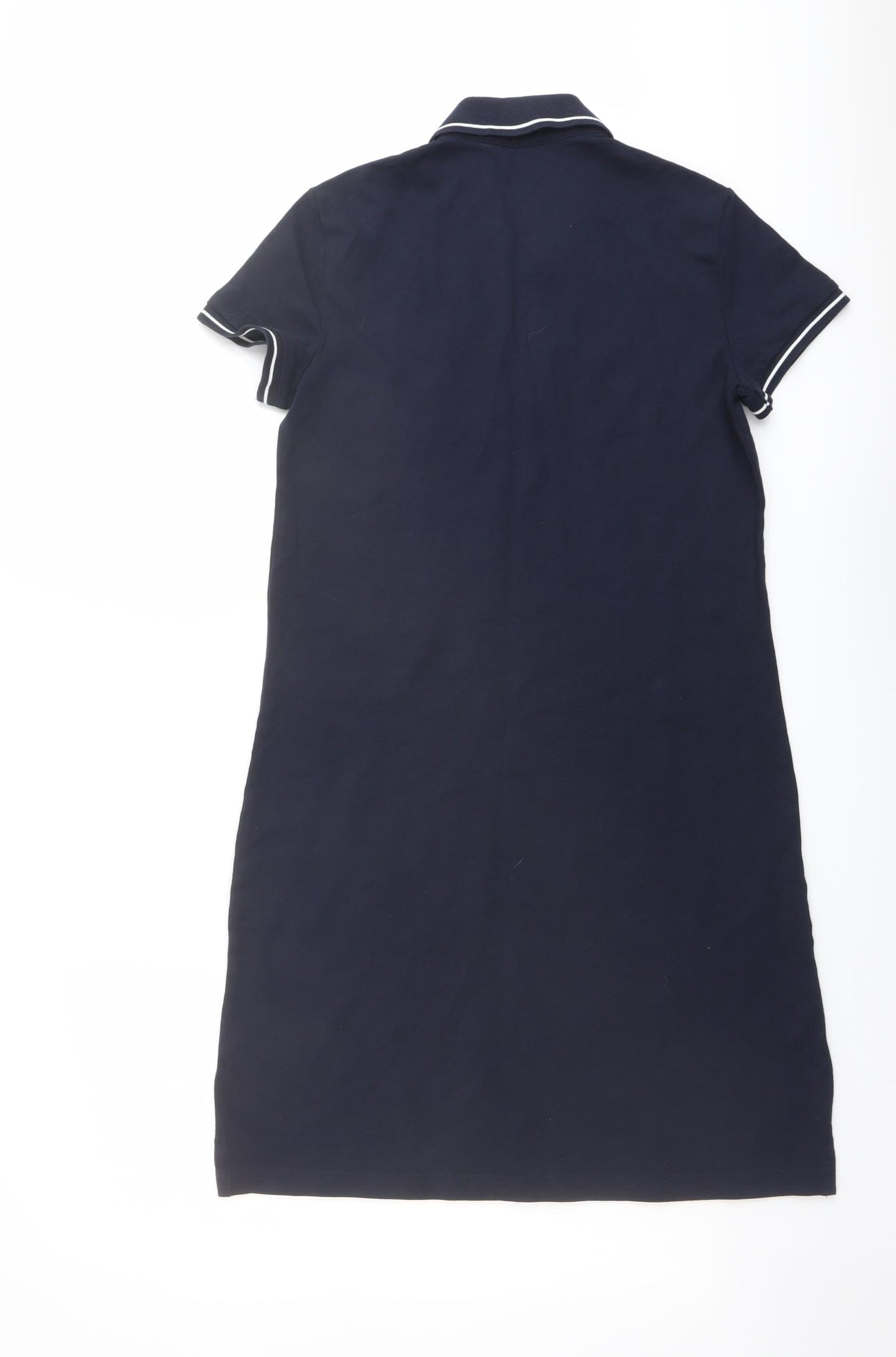 Tommy Hilfiger Womens Blue Cotton A-Line Size S Collared Pullover